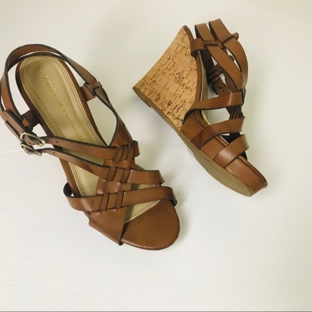 Chinese Laundry Leather Buckle Wedges